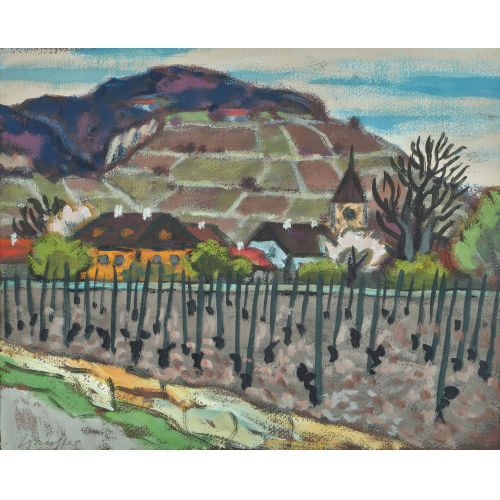FRED STAUFFER : H�gelige Herbstlandschaft (DOBIASCHOFSKY AUKTIONEN AG)