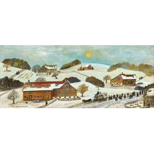 JOHANN BAPTIST WALDBURGER : 'Beerdigung im Winter' (DOBIASCHOFSKY AUKTIONEN AG)