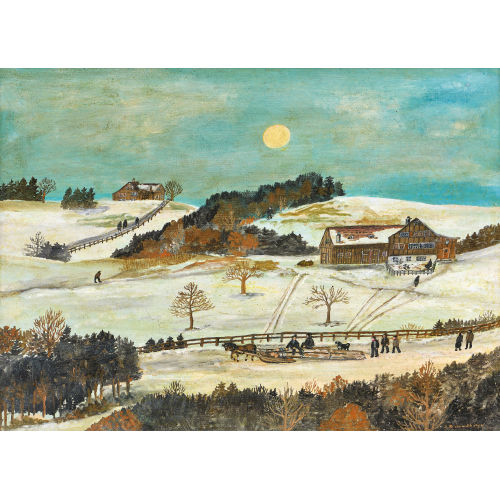 JOHANN BAPTIST WALDBURGER : 'Holzen im Winter' (DOBIASCHOFSKY AUKTIONEN AG)