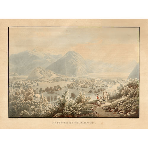 GABRIEL (GEN. LORY FILS) LORY : 'Vue d'Unterseen et d'Interlacken' (DOBIASCHOFSKY AUKTIONEN AG)