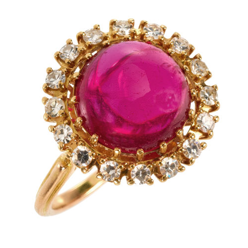 RUBIN-DIAMANT-RING : (DOBIASCHOFSKY AUKTIONEN AG)