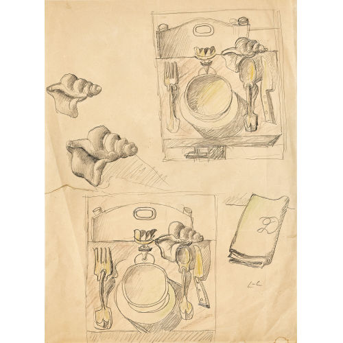 CHARLES-�DOUARD) LE CORBUSIER (EIGTL. JEANNERET : �tude pour 'Nature morte au phare' (DOBIASCHOFSKY AUKTIONEN AG)