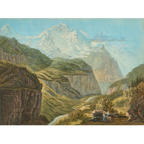 19. JH. SCHWEIZ : Lauterbrunnental mit Jungfrau (DOBIASCHOFSKY AUKTIONEN AG)