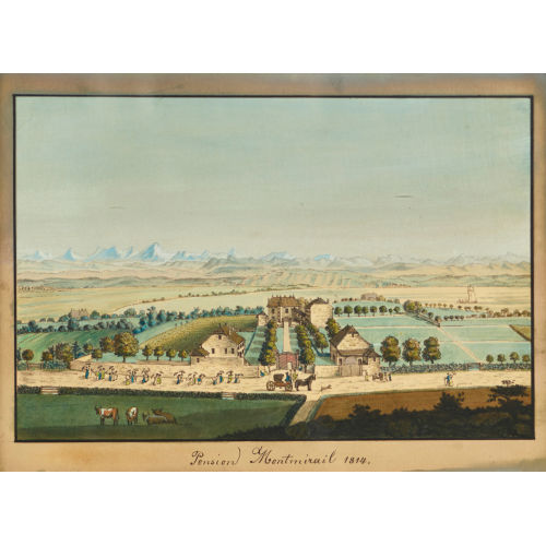 MARC VOULLAIRE : Paar Ansichten von Schloss Montmirail in Neuenburg (DOBIASCHOFSKY AUKTIONEN AG)