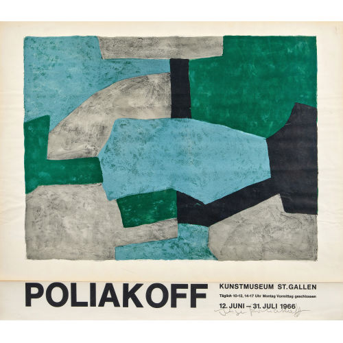 SERGE POLIAKOFF : 'Poliakoff Kunstmuseum St. Gallen 1966' (DOBIASCHOFSKY AUKTIONEN AG)