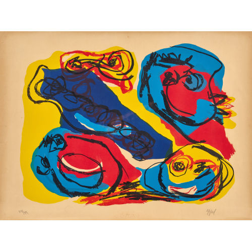 KAREL APPEL : 'T�tes tomb�es' (DOBIASCHOFSKY AUKTIONEN AG)