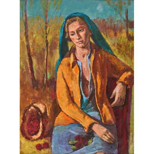 JEANNE) JANEB� (EIGTL. BARRAUD-PELLET : Sitzende junge B�uerin (DOBIASCHOFSKY AUKTIONEN AG)