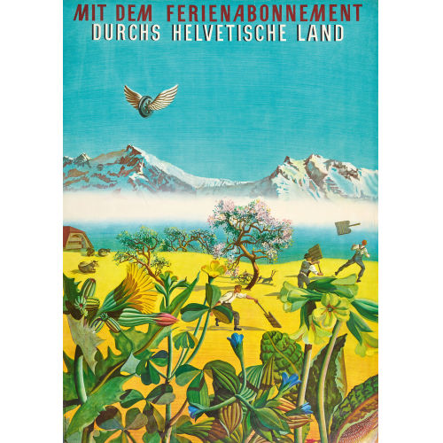 HANS ERNI : 'Mit dem Ferienabonnement durchs helvetische Land' (DOBIASCHOFSKY AUKTIONEN AG)