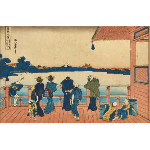 HOKUSAI KATSUSHIKA : Sazai-Halle im Tempel der F�nfhundert Arhats (Gohyaku Rakanji Sazaid�) (DOBIASCHOFSKY AUKTIONEN AG)