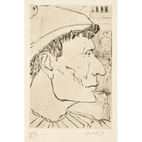 ERICH HECKEL : 'Artistenkopf' (DOBIASCHOFSKY AUKTIONEN AG)