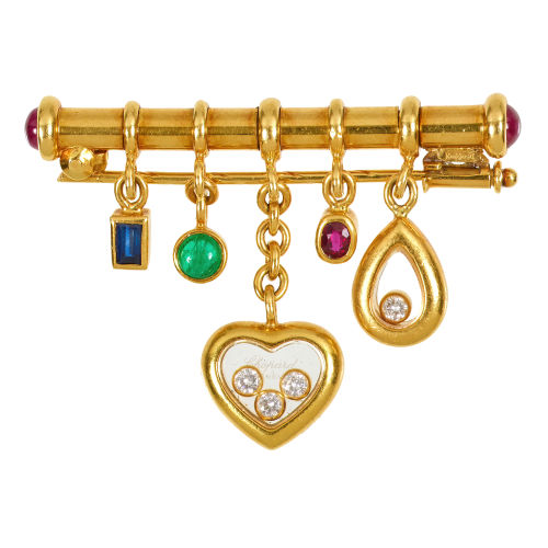 EDELSTEIN-BRILLANT-BROSCHE : Chopard, 'Happy Diamonds', Gen�ve (DOBIASCHOFSKY AUKTIONEN AG)