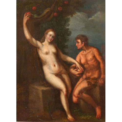 18. JH. FL�MISCH : Die Versuchung von Adam und Eva (DOBIASCHOFSKY AUKTIONEN AG)