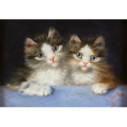 BURKHARD (GEN. KATZEN-FLURY) FLURY : Zwei K�tzchen (DOBIASCHOFSKY AUKTIONEN AG)