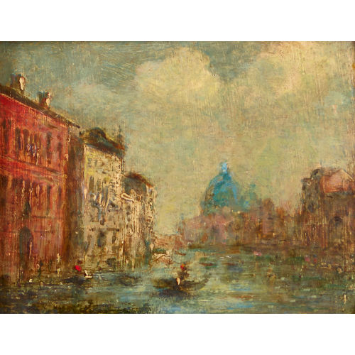 19. JH. ITALIEN : Canale Grande mit Santa Maria della Salute (DOBIASCHOFSKY AUKTIONEN AG)