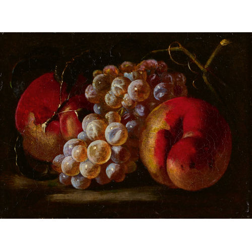 CORNELIS JANSZ. DE HEEM : Stillleben mit Pfirsichen und Trauben (DOBIASCHOFSKY AUKTIONEN AG)