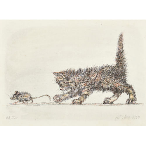 FRITZ HUG : Katz und Maus (DOBIASCHOFSKY AUKTIONEN AG)