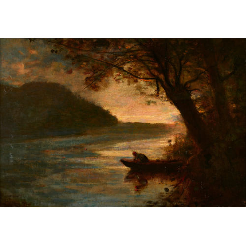 19. JH. FRANKREICH : Flusslandschaft in der Abendsonne (DOBIASCHOFSKY AUKTIONEN AG)