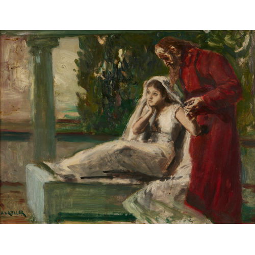 ALBERT VON KELLER : Die Erweckung der Tochter des Jairus (Studie) (DOBIASCHOFSKY AUKTIONEN AG)