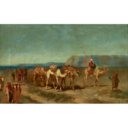 �DOUARD-HENRI GIRARDET : La caravane (DOBIASCHOFSKY AUKTIONEN AG)