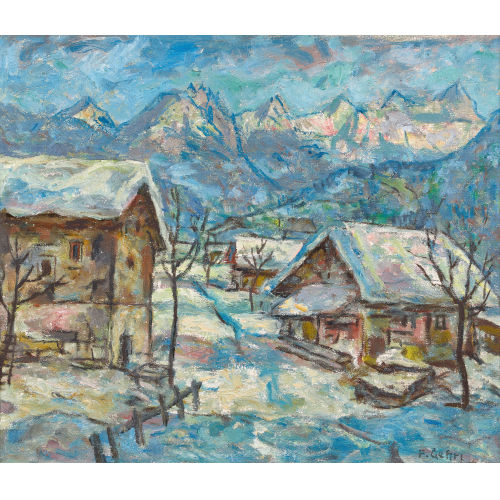 FRANZ GEHRI : Winterlandschaft in den Bergen (DOBIASCHOFSKY AUKTIONEN AG)