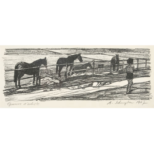 ALBERT SCHNYDER : Pferde im Jura (DOBIASCHOFSKY AUKTIONEN AG)