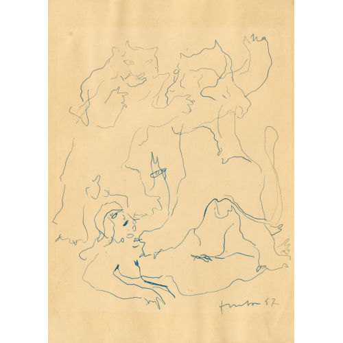 LUCIO FONTANA : Dancing cats (DOBIASCHOFSKY AUKTIONEN AG)