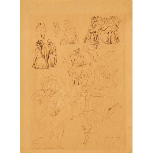 LUCIO FONTANA : Study for dancers (DOBIASCHOFSKY AUKTIONEN AG)