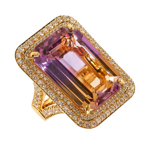 AMETRIN-DIAMANT-RING : (DOBIASCHOFSKY AUKTIONEN AG)