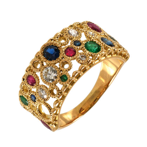 EDELSTEIN-DIAMANT-RING : (DOBIASCHOFSKY AUKTIONEN AG)