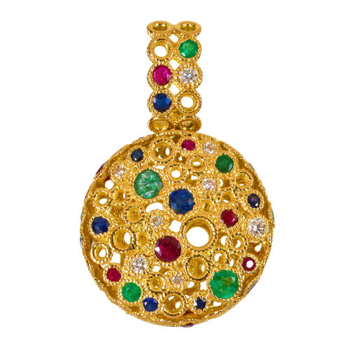 EDELSTEIN-DIAMANT-ANH�NGER : (DOBIASCHOFSKY AUKTIONEN AG)