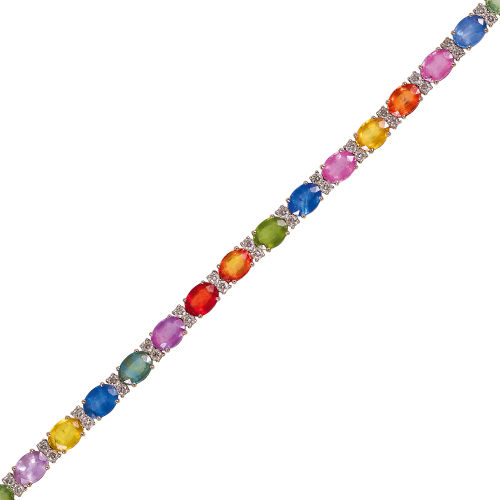 SAPHIR-DIAMANT-BRACELET : (DOBIASCHOFSKY AUKTIONEN AG)