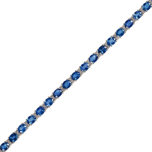 SAPHIR-DIAMANT-BRACELET : (DOBIASCHOFSKY AUKTIONEN AG)