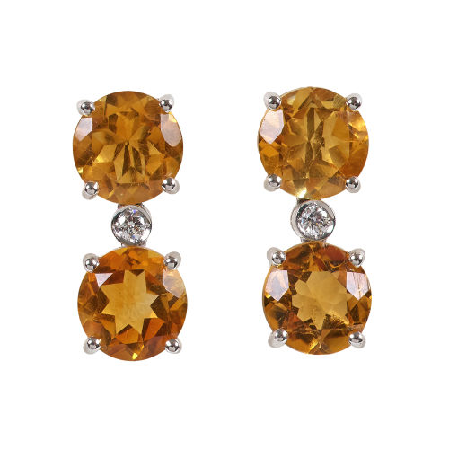 CITRIN-DIAMANT-OHRSTECKER : (DOBIASCHOFSKY AUKTIONEN AG)