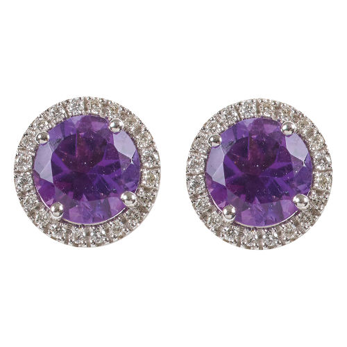 AMETHYST-DIAMANT-OHRSTECKER : (DOBIASCHOFSKY AUKTIONEN AG)