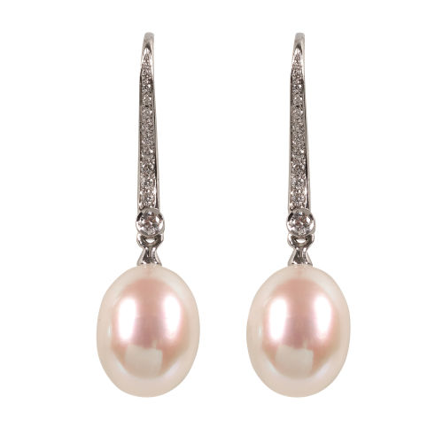 PERLEN-DIAMANT-OHRH�NGER : (DOBIASCHOFSKY AUKTIONEN AG)