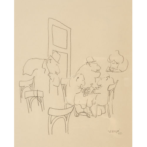 JEAN-JACQUES SEMP� : Au restaurant (DOBIASCHOFSKY AUKTIONEN AG)