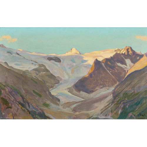 FRAN�OIS DE RIBAUPIERRE : 'Glacier de Ferp�cle et Dent d'H�rens' (DOBIASCHOFSKY AUKTIONEN AG)