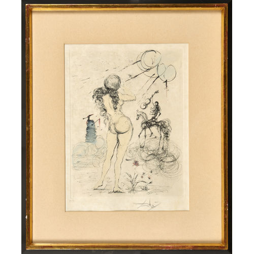 SALVADOR DAL� : 'Femme au perroquet' (DOBIASCHOFSKY AUKTIONEN AG)