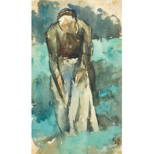 CARL ROESCH : Gebckte alte Frau (DOBIASCHOFSKY AUKTIONEN AG)