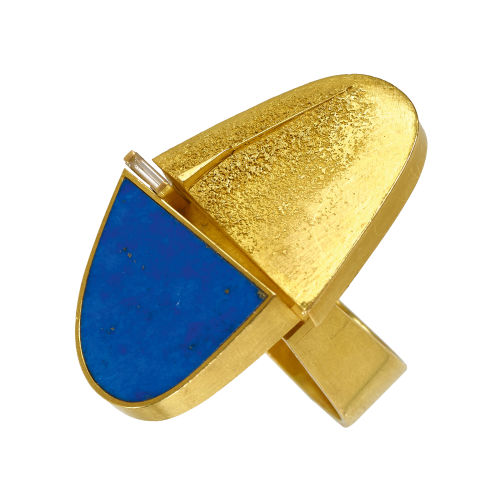LAPISLAZULI-DIAMANT-RING : Othmar Zschaler, Bern (DOBIASCHOFSKY AUKTIONEN AG)