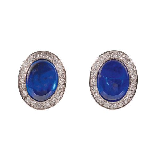 SAPHIR-DIAMANT-OHRSTECKER : (DOBIASCHOFSKY AUKTIONEN AG)