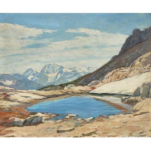 HENRI �DOUARD HUGUENIN-VIRCHAUX : Am T�llisee im Fieschertal (DOBIASCHOFSKY AUKTIONEN AG)