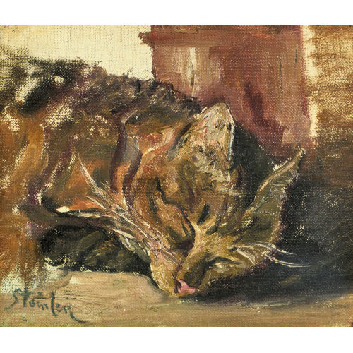 TH�OPHILE-ALEXANDRE STEINLEN : Schlafende Katze (DOBIASCHOFSKY AUKTIONEN AG)