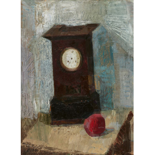OSCAR WILHELM L�THY : Stillleben mit Uhr (DOBIASCHOFSKY AUKTIONEN AG)