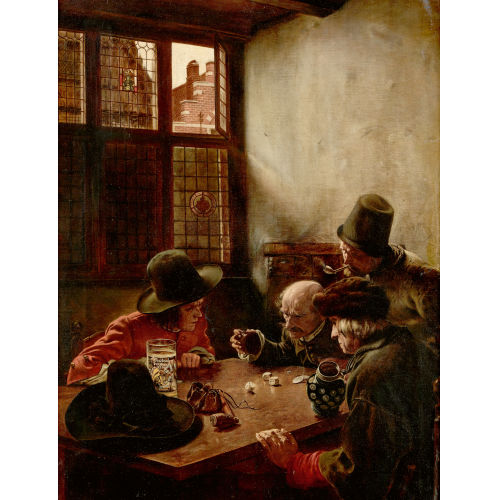 19./20. JH. HOLLAND : M�nner beim W�rfelspiel in der Schenke (DOBIASCHOFSKY AUKTIONEN AG)