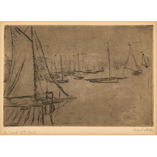 EMIL (EIGTL. HANSEN NOLDE : 'Alterbootsbr�cke' (DOBIASCHOFSKY AUKTIONEN AG)