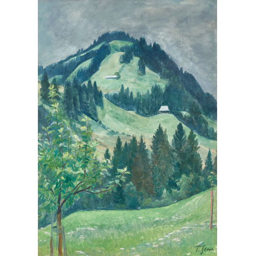 TRAUGOTT SENN : H�gelige Landschaft (DOBIASCHOFSKY AUKTIONEN AG)