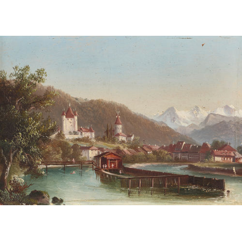 ERNST I HODEL : Blick auf das Schloss Thun (DOBIASCHOFSKY AUKTIONEN AG)