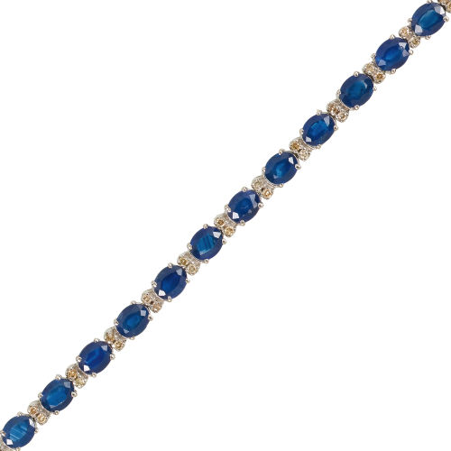 SAPHIR-DIAMANT-BRACELET : (DOBIASCHOFSKY AUKTIONEN AG)