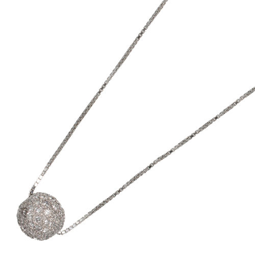 BRILLANT-ANH�NGER MIT KETTE : (DOBIASCHOFSKY AUKTIONEN AG)